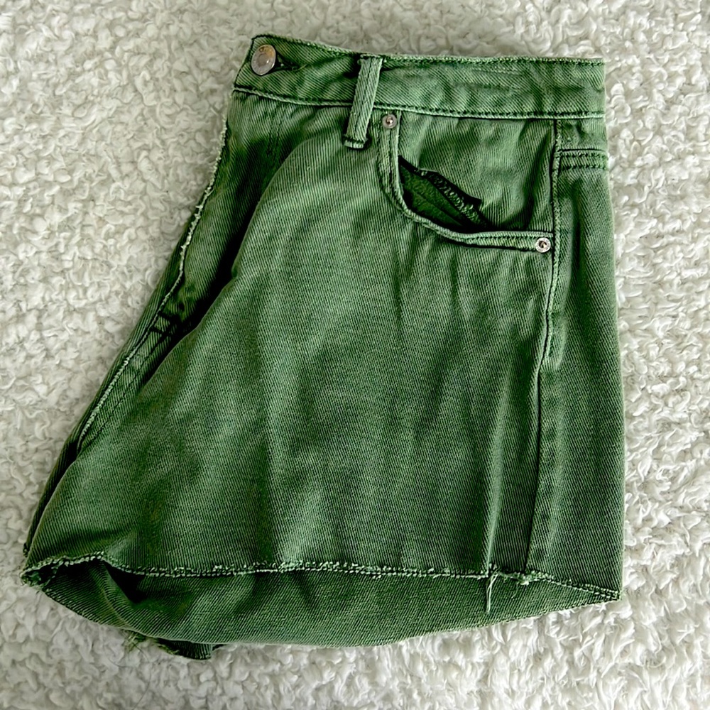 Sage green shorts